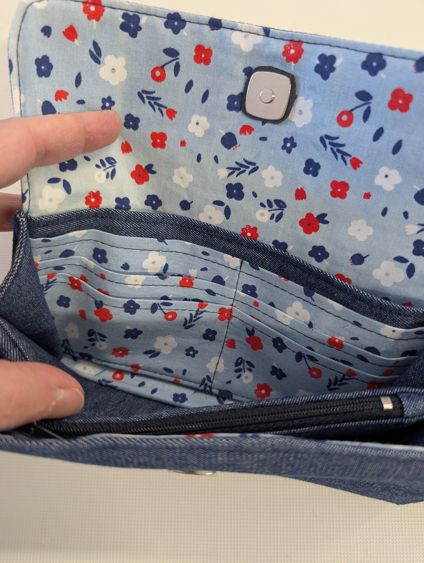 Le portefeuille Denim romantique/pratique