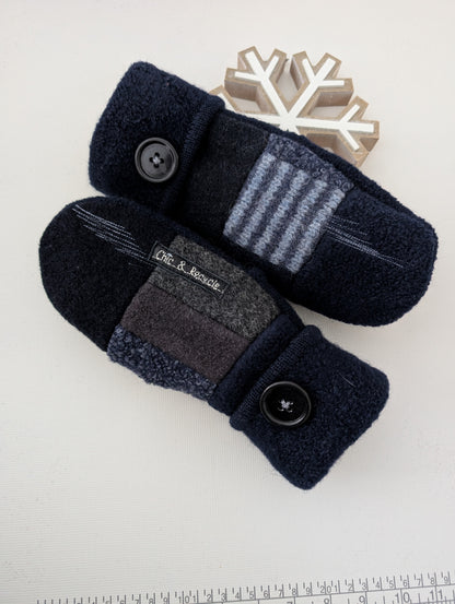 Mitaines chaudes bleu marin