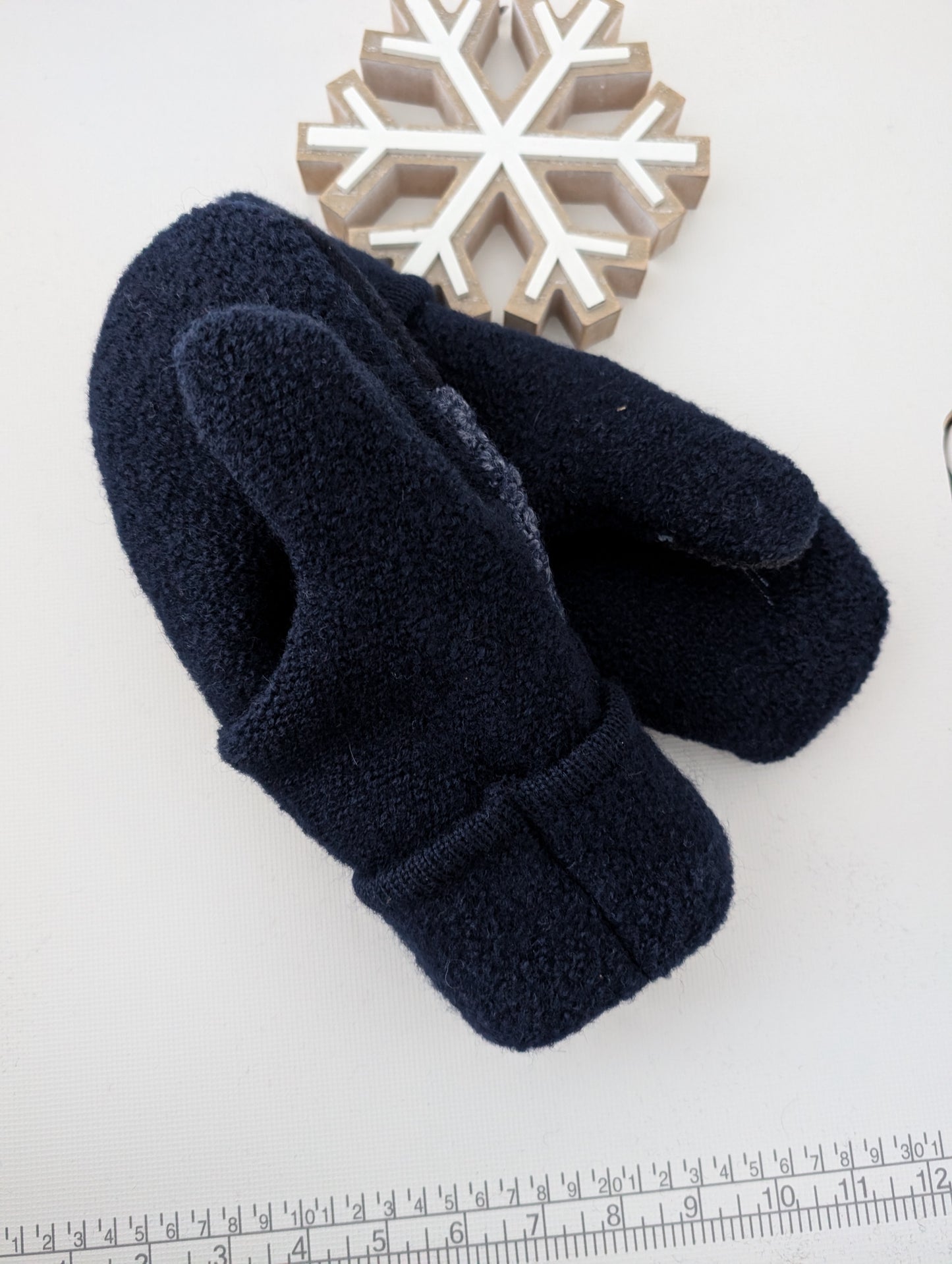 Mitaines chaudes bleu marin